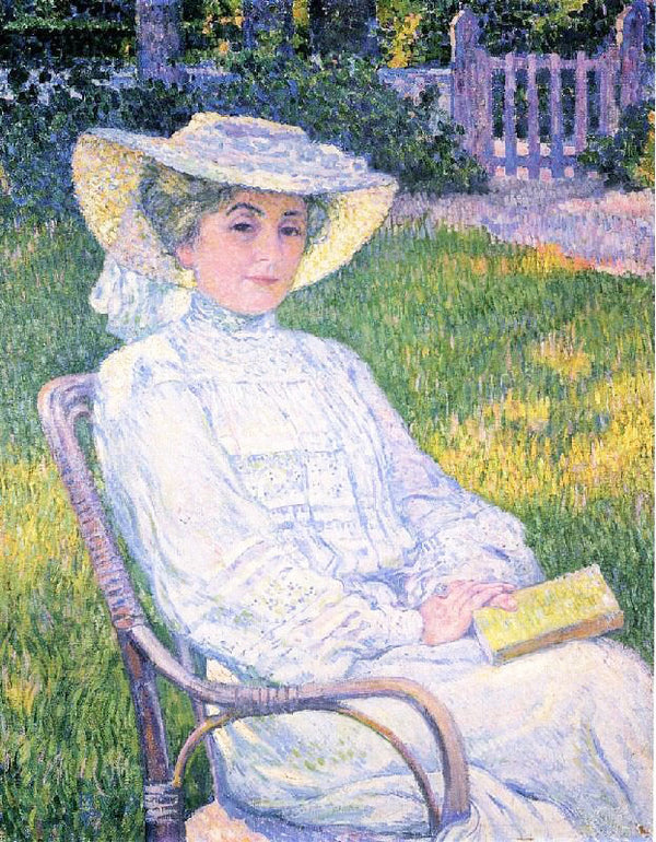 Madame Theo Van Rysselberghe In The Garden by Theo van Rysselberghe