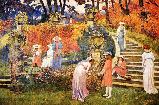 The Garden Of Felicien Rops At Essone by Theo van Rysselberghe