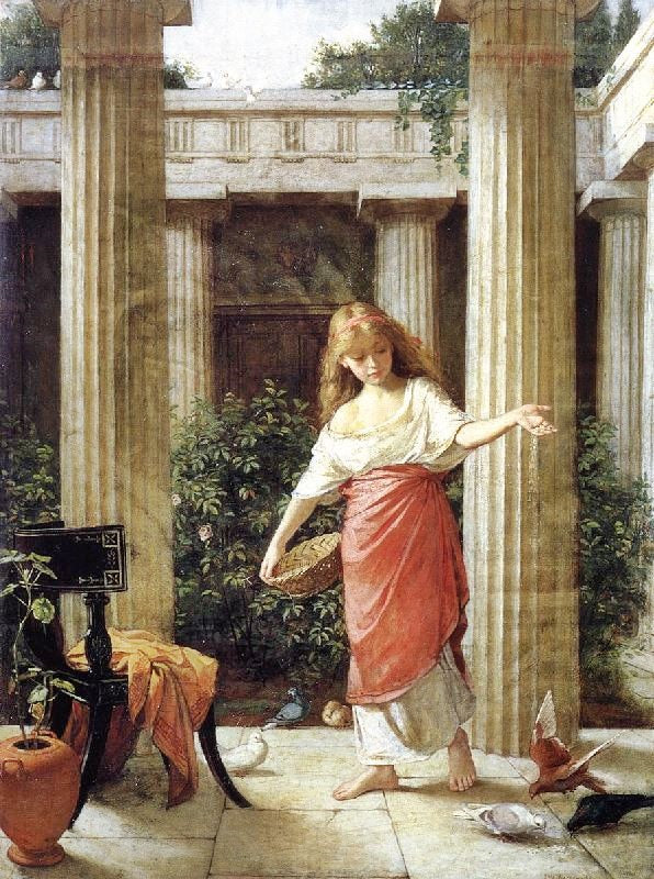 In The Peristyle by John William Waterhouse
