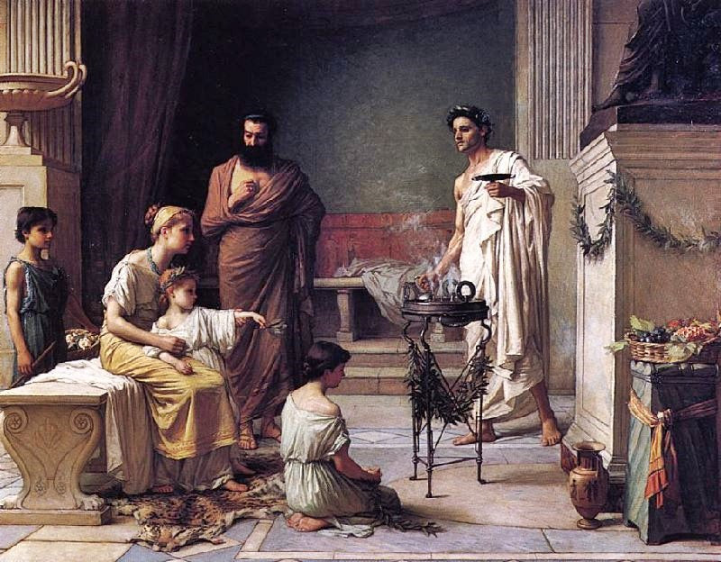 A Sick Child Brought Into The Temple Of Aesculapius by John William Waterhouse