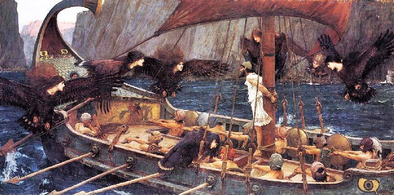 Ulysses And The Sirens by John William Waterhouse