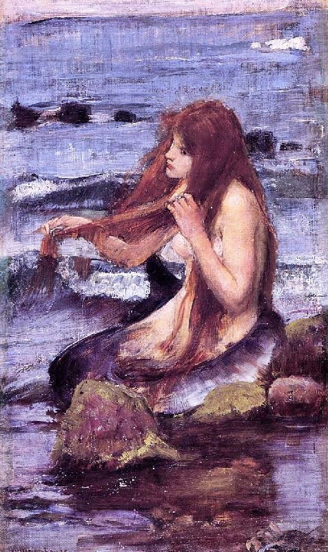 Sketch For ’A Mermaid’ by John William Waterhouse
