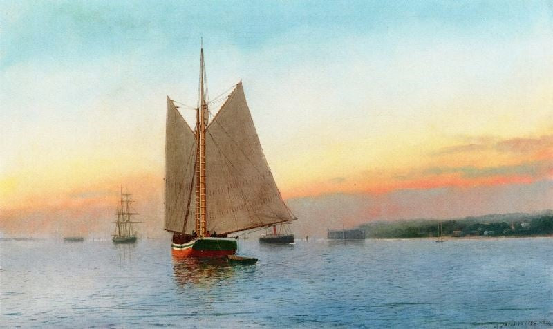 LUMBER SCHOONER IN NEW YORK’S LOWER BAY