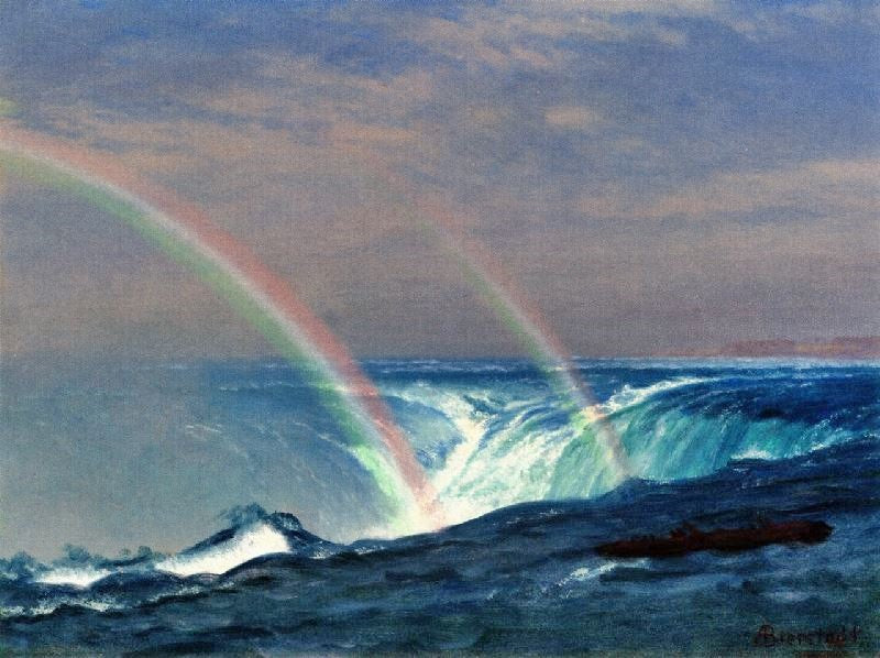 Home Of The Rainbow, Horseshoe Falls, Niagara by Albert Bierstadt