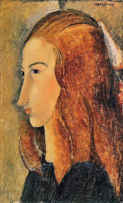 Portrait Of Jeanne Hebutern by Amedeo Modigliani