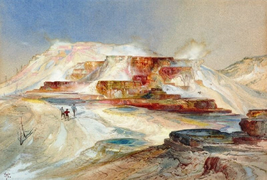 Hot Springs Of Gardiner’S River, Yellowstone by Thomas Moran