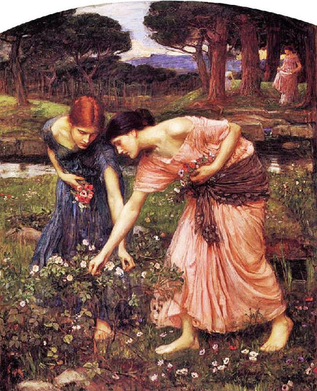 Gather Ye Rosebuds While Ye May by John William Waterhouse