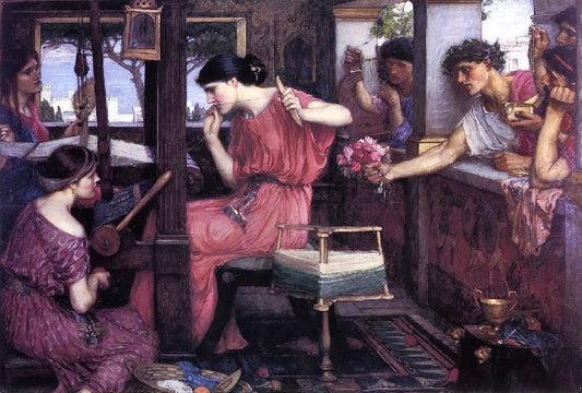Penelope And The Suitors by John William Waterhouse