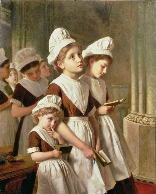 Foundling Girls At Prayer In The Chapel by Sophie Anderson