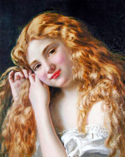 Young Girl Fixing Her Hair by Sophie Anderson