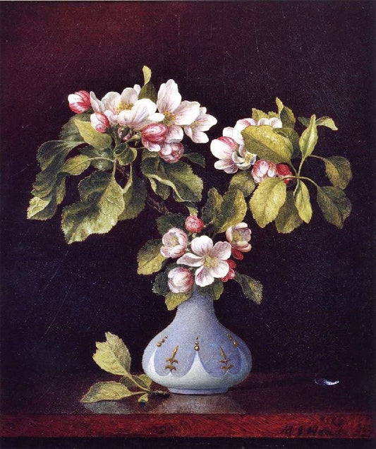 Apple Blossoms In A Vase by Martin Johnson Heade