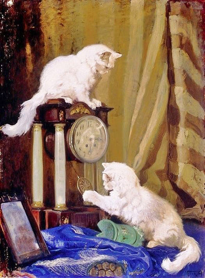 Playtime With Two Cats by Arthur Heyer
