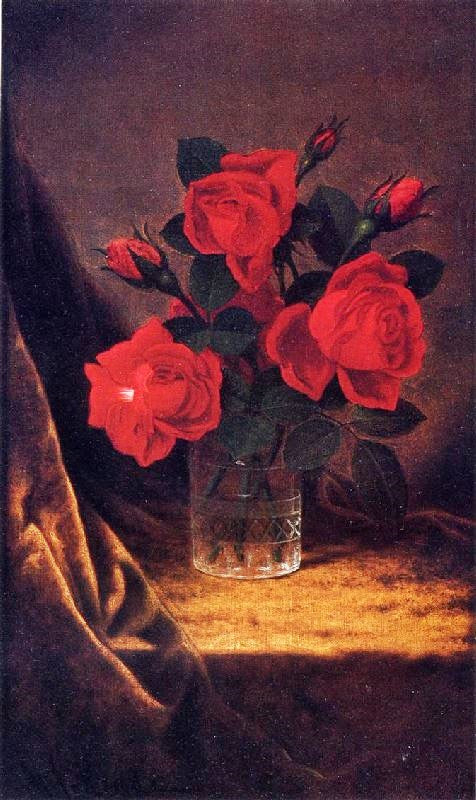 Jaqueminot Roses by Martin Johnson Heade