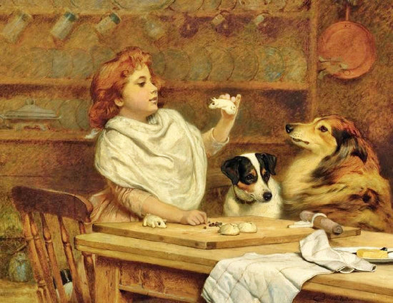 The Little Baker With Her Two Assistants by Charles Burton Barber