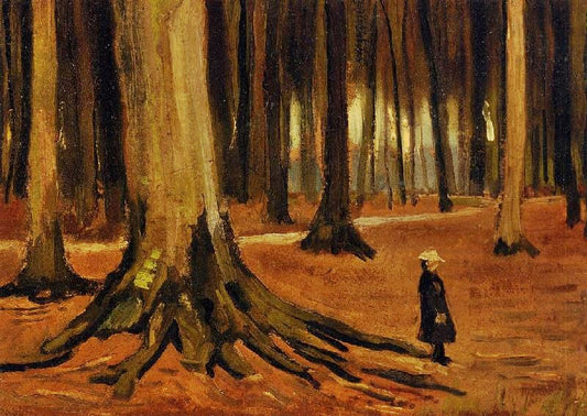 Girl In The Woods by Vincent van Gogh