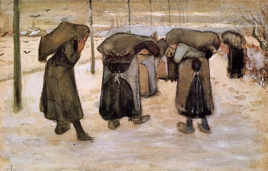 Woman Miners Carrying Coal by Vincent van Gogh