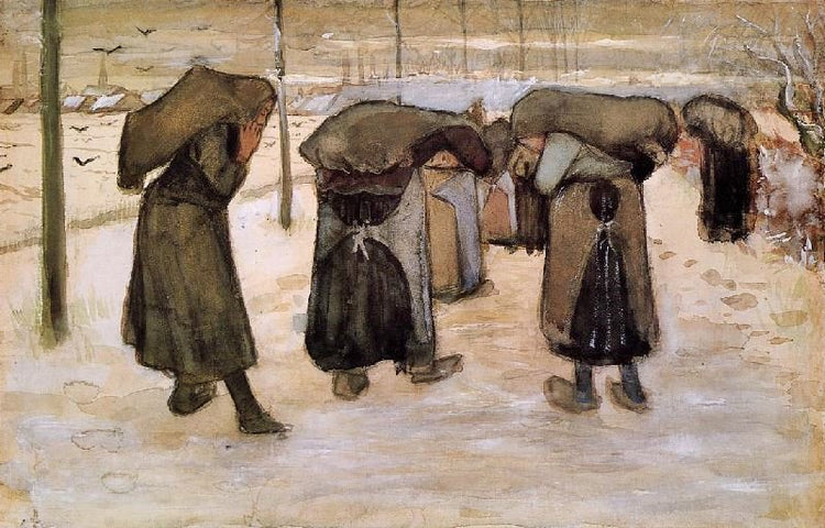Woman Miners Carrying Coal by Vincent van Gogh