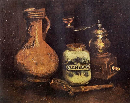 Still Life With Coffee Mill, Pipe Case And Jug by Vincent van Gogh