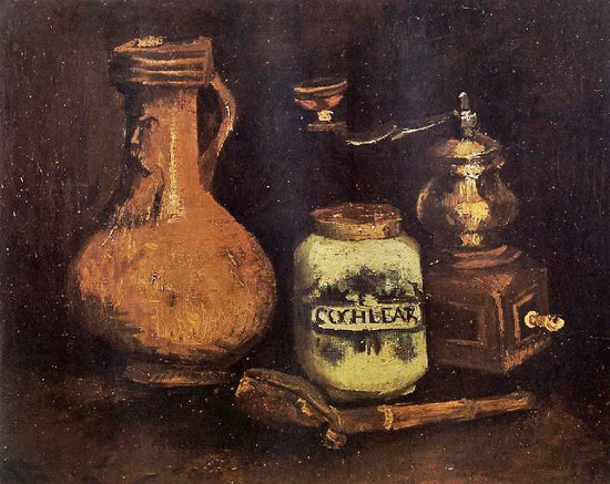 Still Life With Coffee Mill, Pipe Case And Jug by Vincent van Gogh