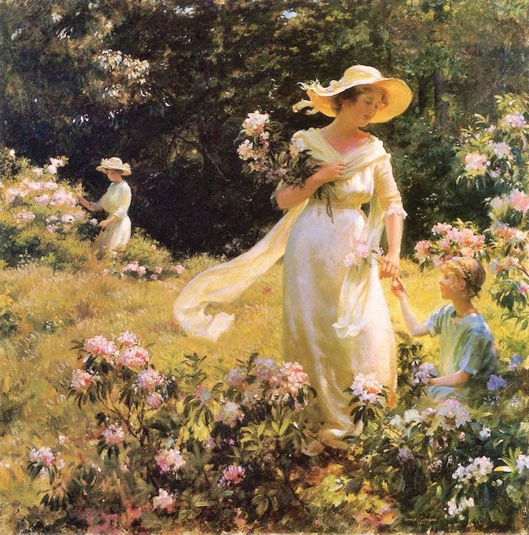 Among The Laurel Blossoms by Charles Courtney Curran