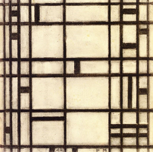 Study Ii For Broadway Boogie Woogie by Piet Mondrian