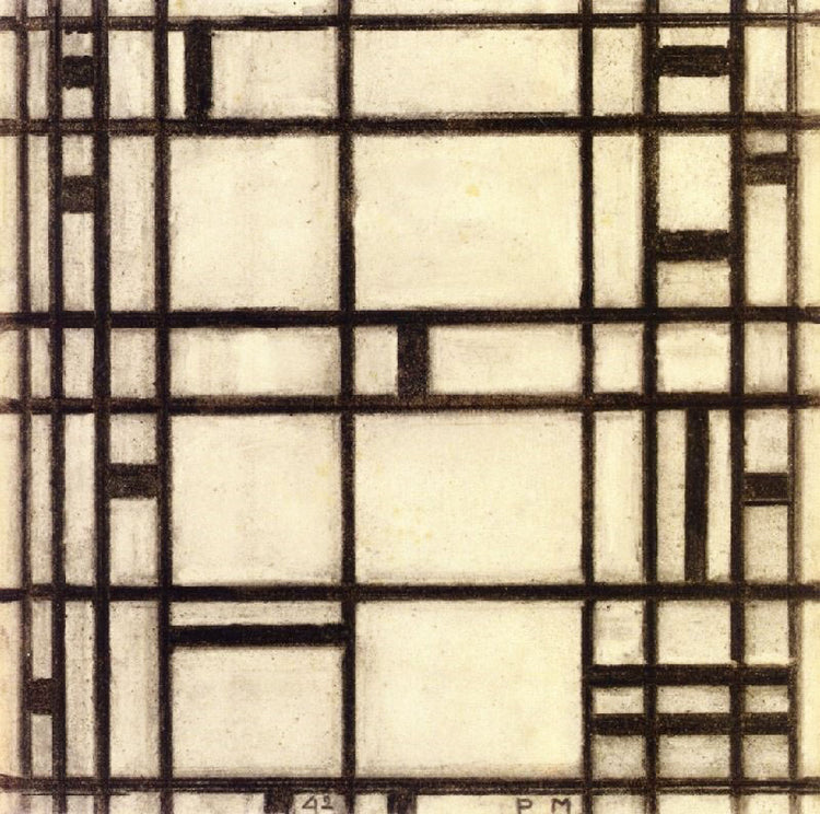 Study Ii For Broadway Boogie Woogie by Piet Mondrian
