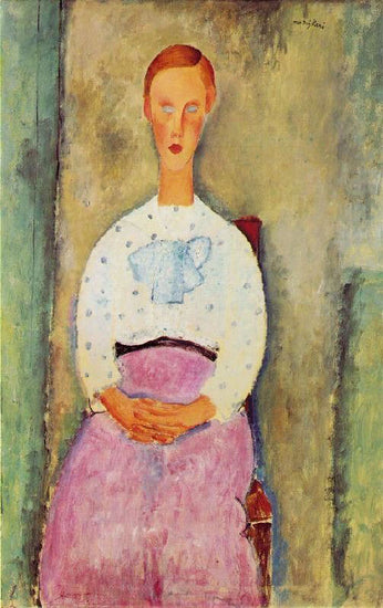 Girl With A Polka-Dot Blouse by Amedeo Modigliani