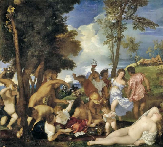 The Bacchanal Of The Andrians by Titian