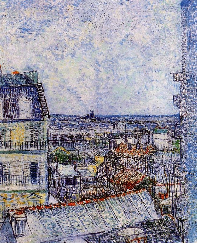 View Of Paris From Vincents Room In The Rue Lepic by Vincent van Gogh