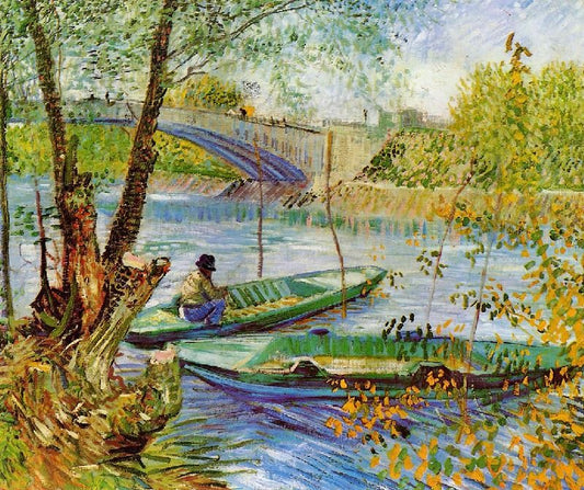 Fishing In The Spring, Pont De Clichy by Vincent van Gogh