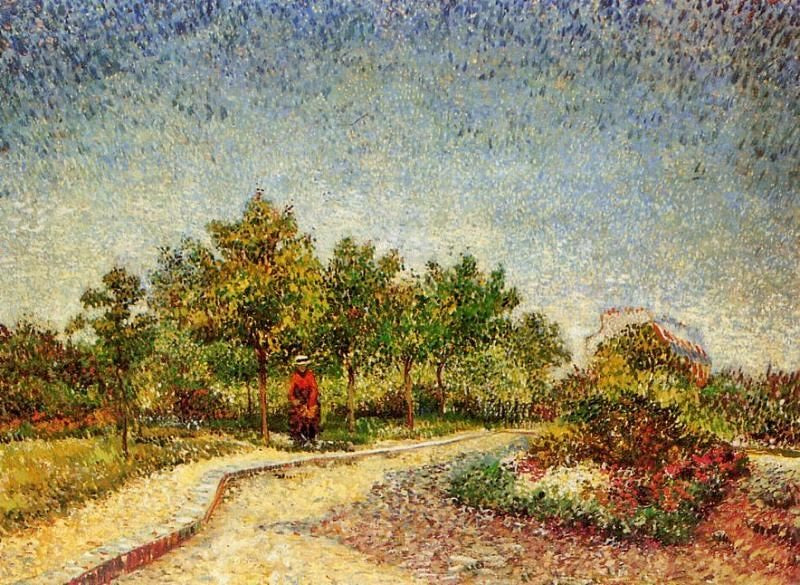 Lane In Voyer-D’Argenson Park At Asnieres by Vincent van Gogh