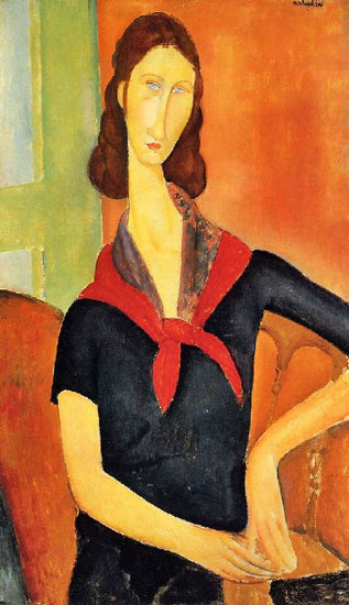 Jeanne Hebuterne In A Scarf by Amedeo Modigliani