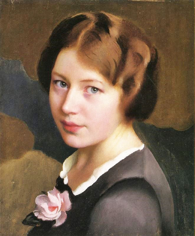 GIRL WITH A PINK ROSE