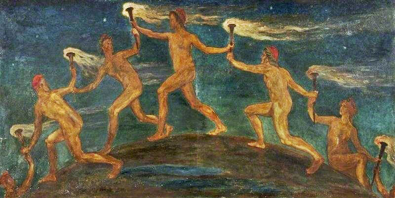 Race Of Hero Spirits Pass by Walter Crane