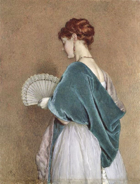 Woman With A Fan by John Dawson Watson
