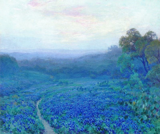 Path Through A Field Of Bluebonnets by Julian Onderdonk