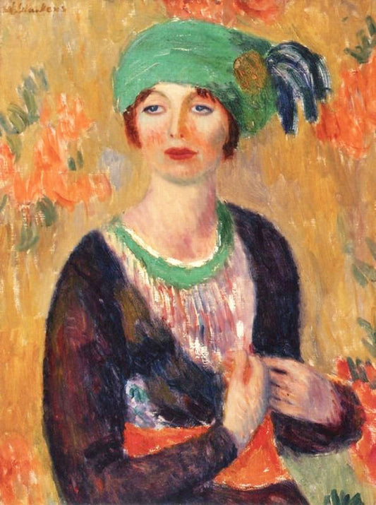 Girl In Green Turban by William James Glackens