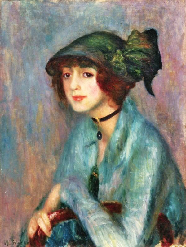 The Brunette by William James Glackens