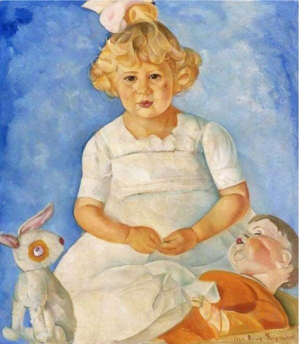 Girl With Toys by Boris Grigoriev
