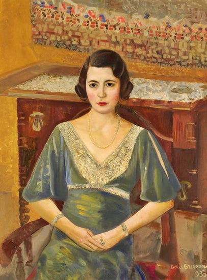 Lady In A Green Dress by Boris Grigoriev