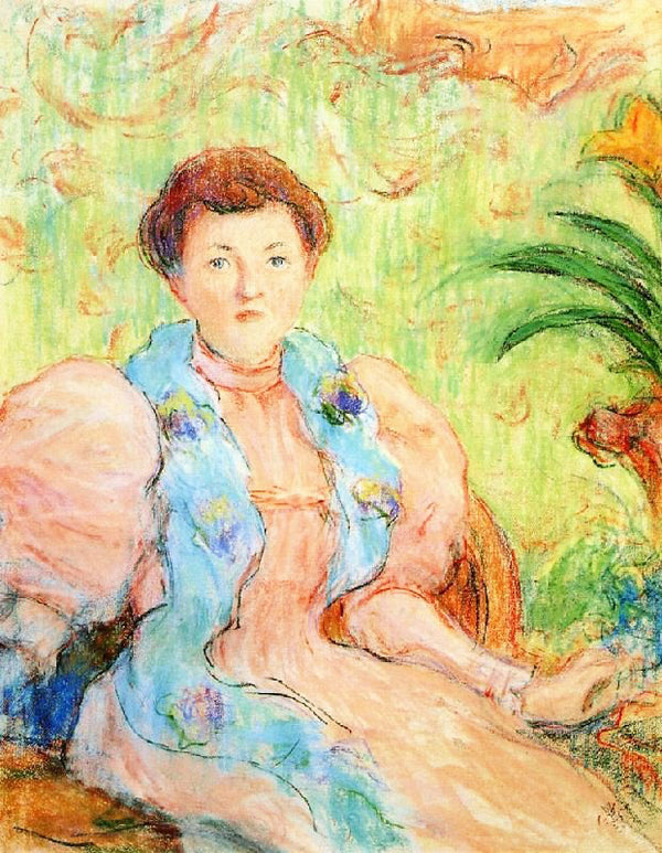 Portrait Of The Comtesse Antoine De La Rochefoucauld by Claude-Emil Schuffenecker