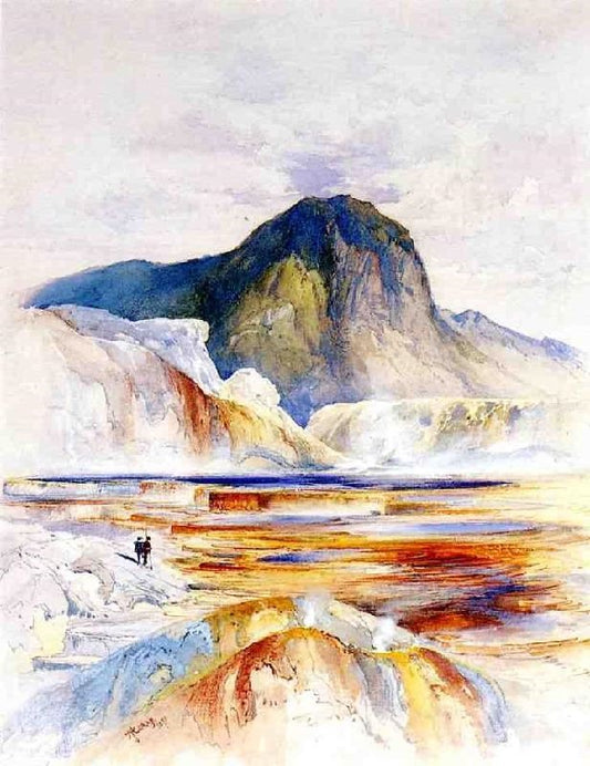 The Hot Springs Of Gardiners River, Upper Pools by Thomas Moran