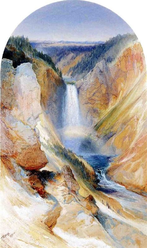 Wyoming Fall, Yellowstone River by Thomas Moran