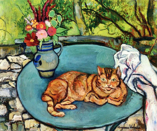 Raminou And A Pitcher Of Carnations by Suzanne Valadon
