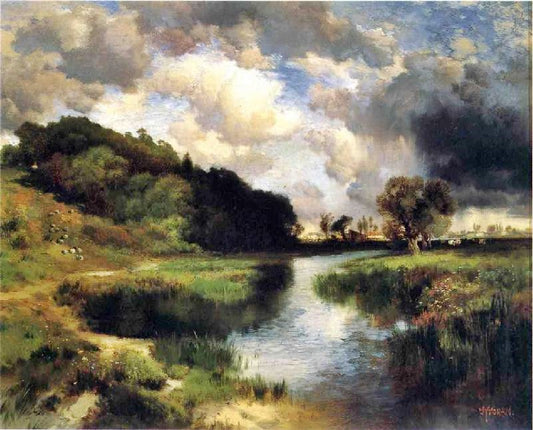 Cloudy Day At Amagansett by Thomas Moran