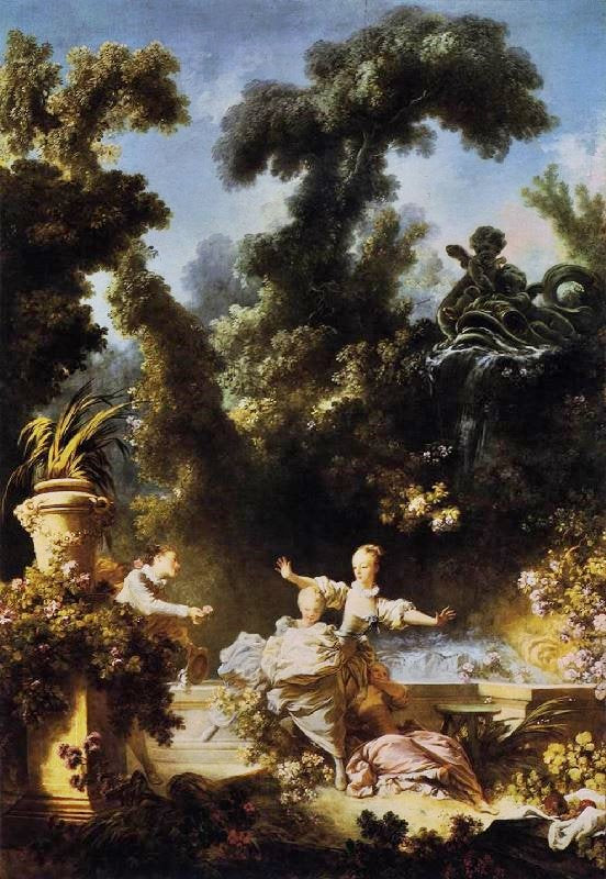 The Progress Of Love, The Pursuit by Jean-Honore Fragonard