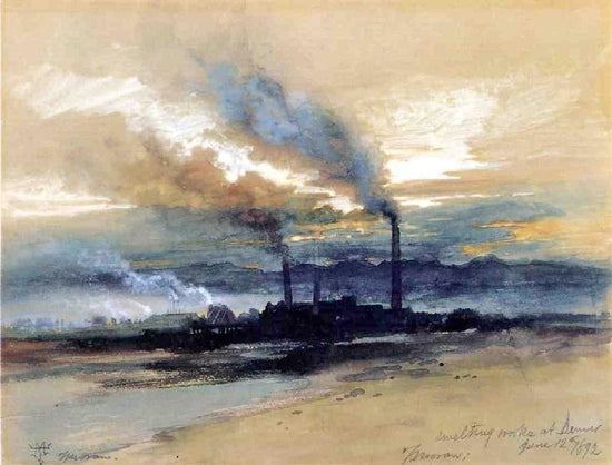 Smelting Works At Denver by Thomas Moran