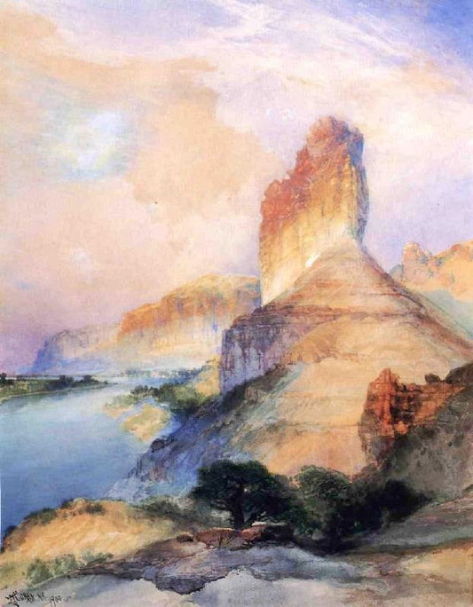 Castle Butte, Green River, Wyoming by Thomas Moran