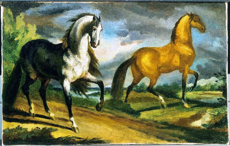 Two Horses by Théodore Géricault