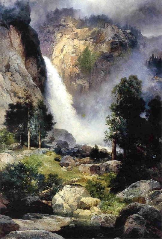 Cascade Falls, Yosemite by Thomas Moran